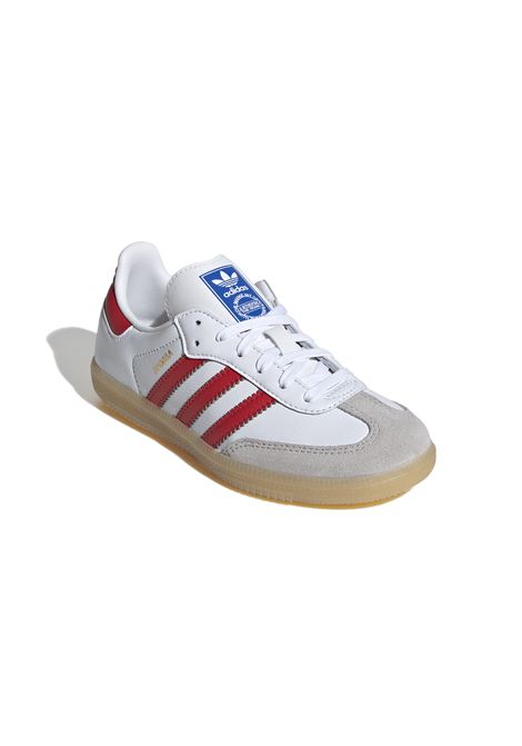 Scarpe Adidas Samba OG Bianco Rosso Gum Bambini ADIDAS ORIGINALS | Sneakers | JI4465-